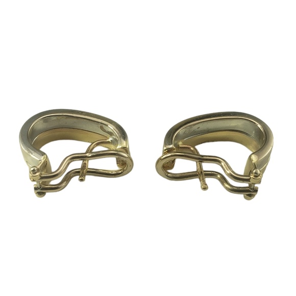 14 Karat Yellow and White Gold Earrings #16741 - Picture 4 of 7